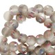 Glaskralen mat holographic line 4mm Grey